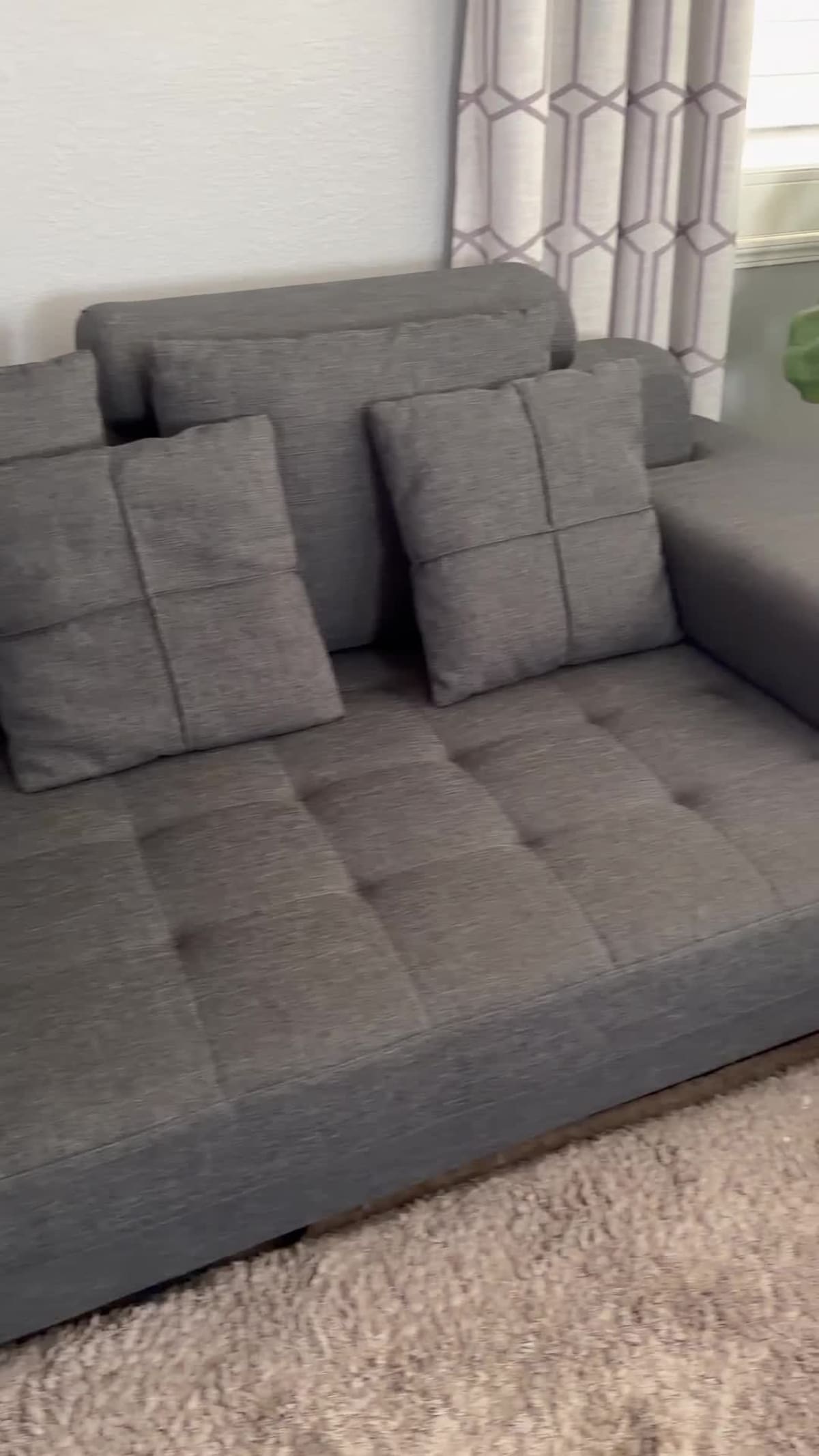 Cepella L-Shaped Fabric Sectional – Like New, Dark Grey – Chula Vista, CA