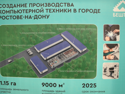Новый завод по выпуску ноутбуков в Ростове станет частью радиоэлектронного кластера