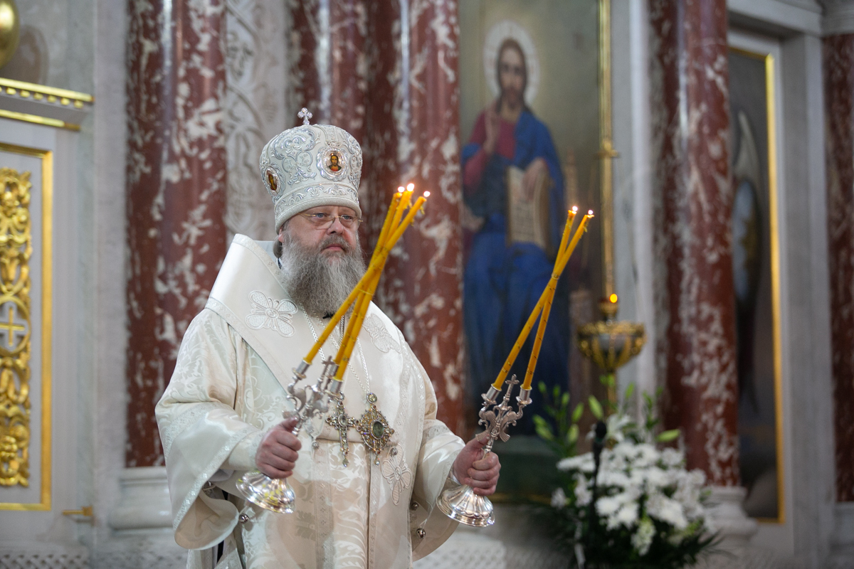 Снег в Новочеркасске Патриарший собор