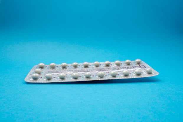 a package of contraceptive pills