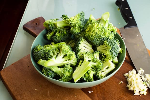 a plate of broccoli