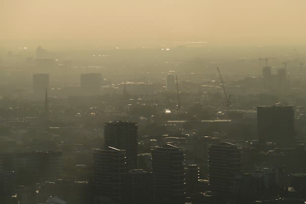 smog over a city