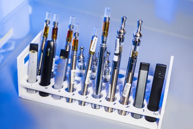 several electronic cigarettes