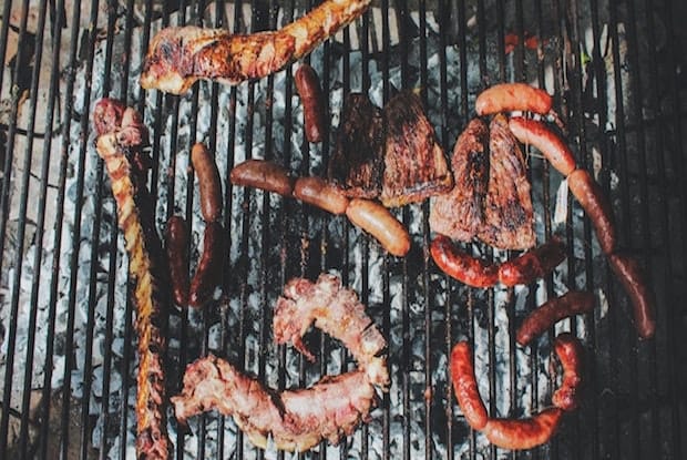 meat being grilled on a barbeque