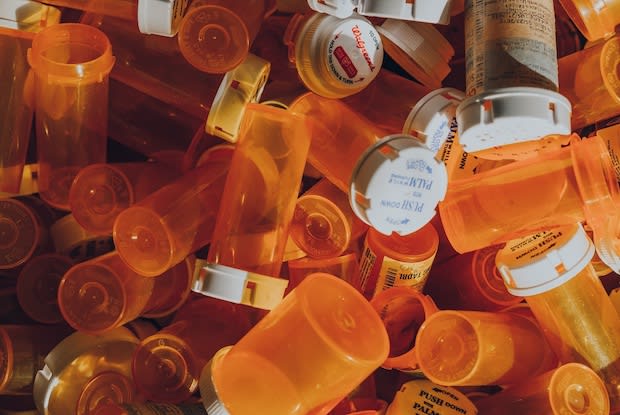 orange prescription drug bottles