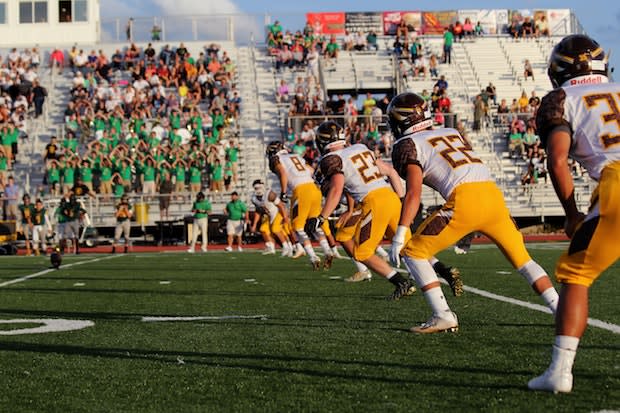 football players on a field