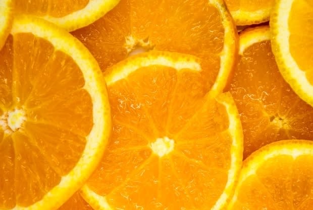 oranges sliced in halves