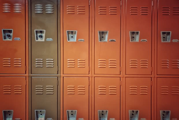 lockers at a gym