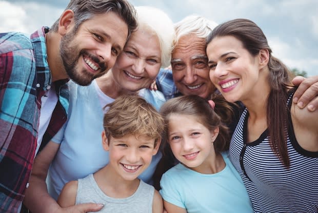 a family of young and old members