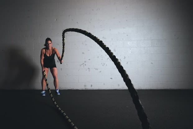 a woman participating in cross-fit