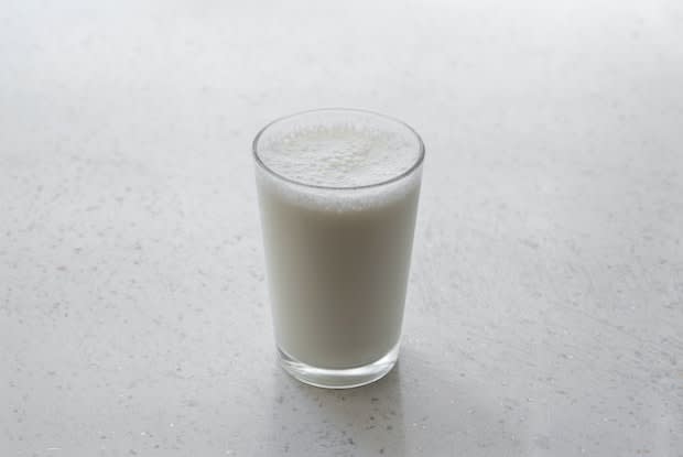 a glass of milk