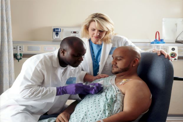 a man undergoing chemotherapy