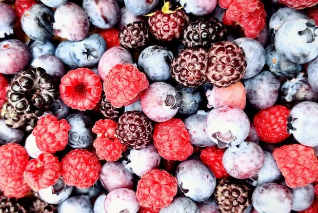 an assortment of berries