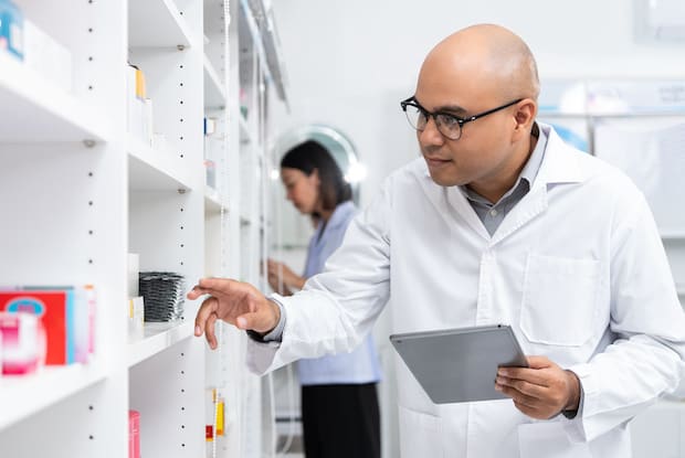 a pharmacist working at a local pharmacy