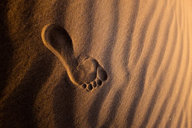 footprint in the sand