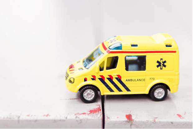 a toy ambulance