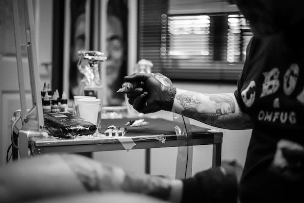 a tattoo artist