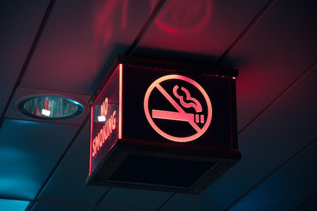 a no smoking sign