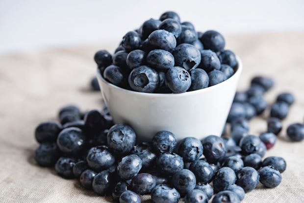 blueberries in a bowl