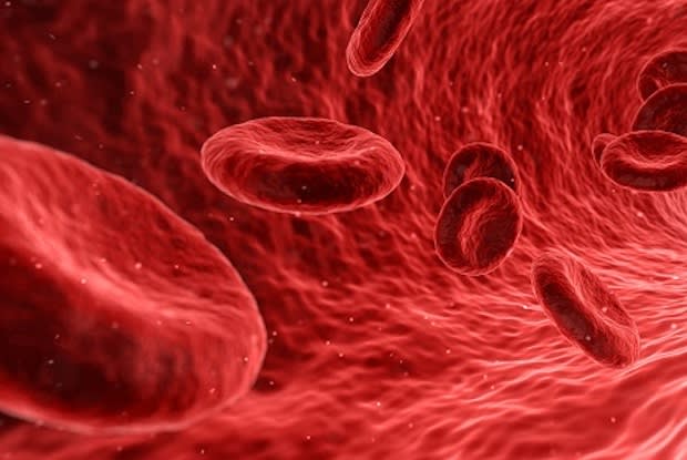 a graphic of blood cells