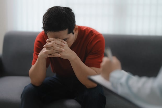 a man undergoing counselling