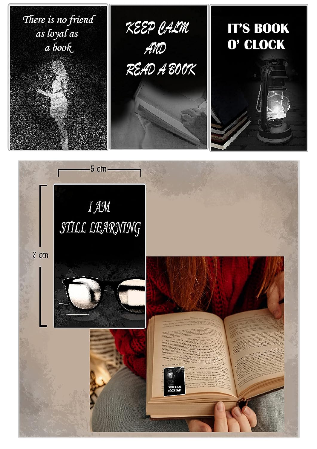 Quotes Magnetic Bookmarks/Magnetic Page Markers/Magnetic Book Marks for Books. Gift for Students, Adults and Book Lovers