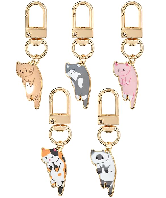 5Pcs Cat Keychain