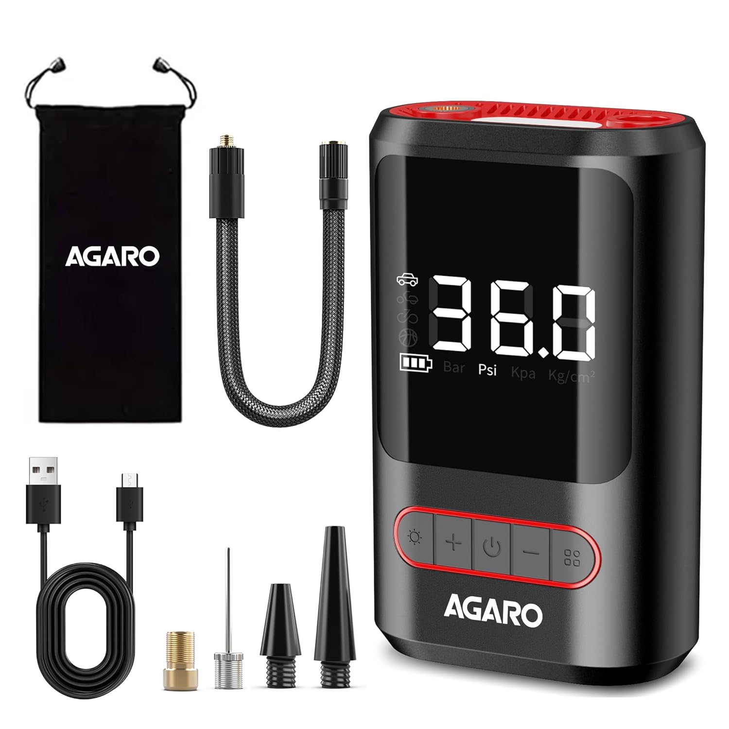 AGARO Galaxy Portable Tyre Inflator