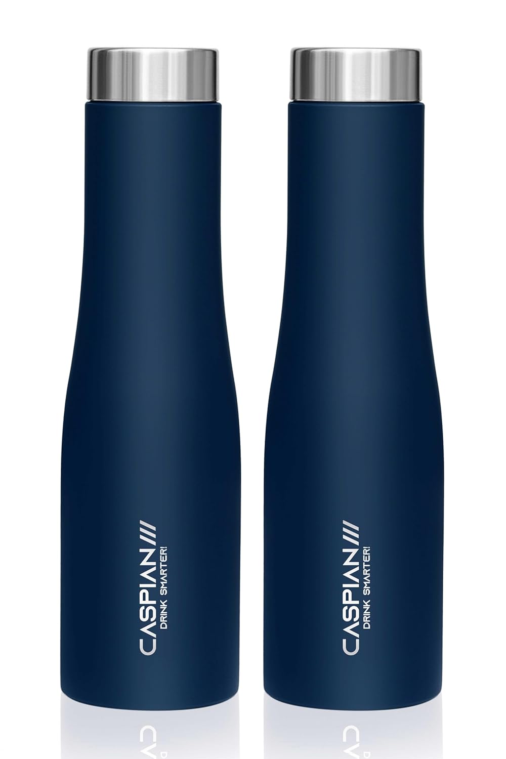 CASPIAN /// Aqua Stainless Steel Water Bottle (Blue, 1 Litre, Set of 2)