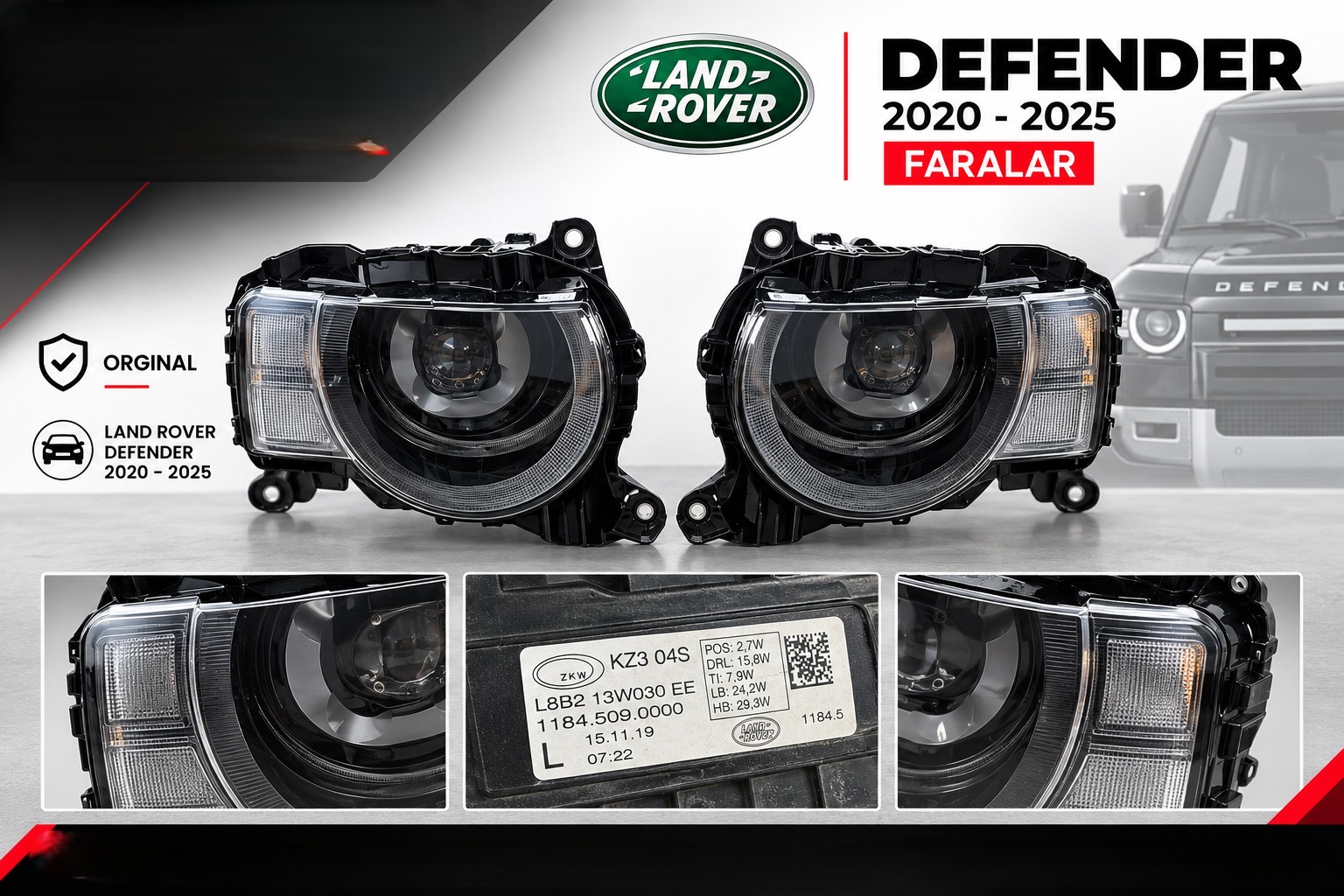 Defender faralar