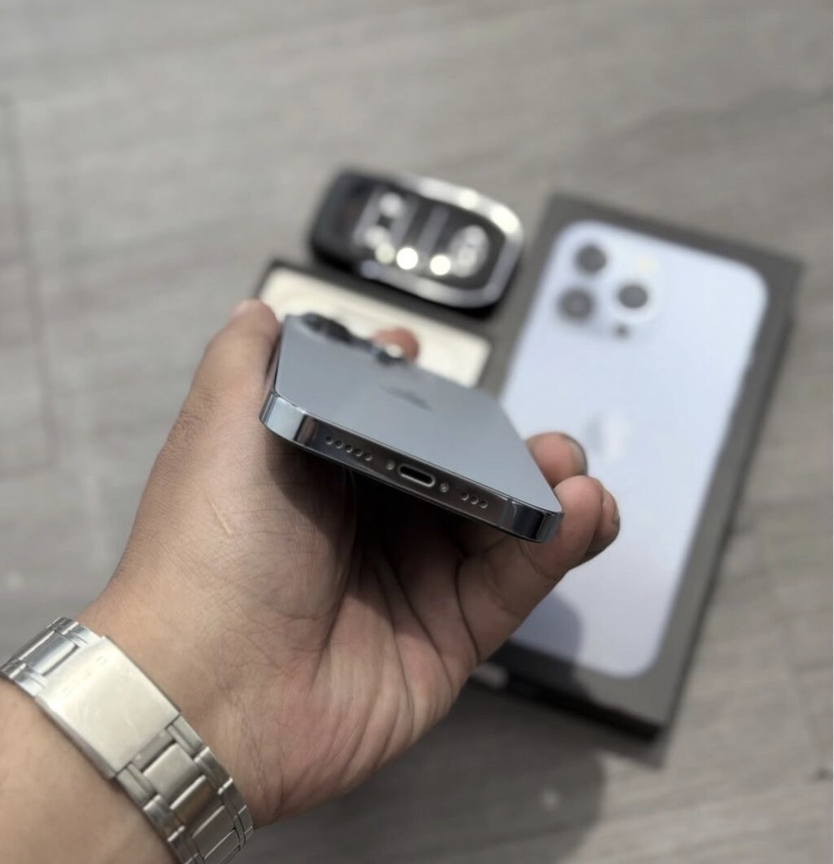 IPhone 13 Pro, 128 GB, Sierra Blue, Zəmanət, Simsiz şarj, Face ID - Şəkil 3