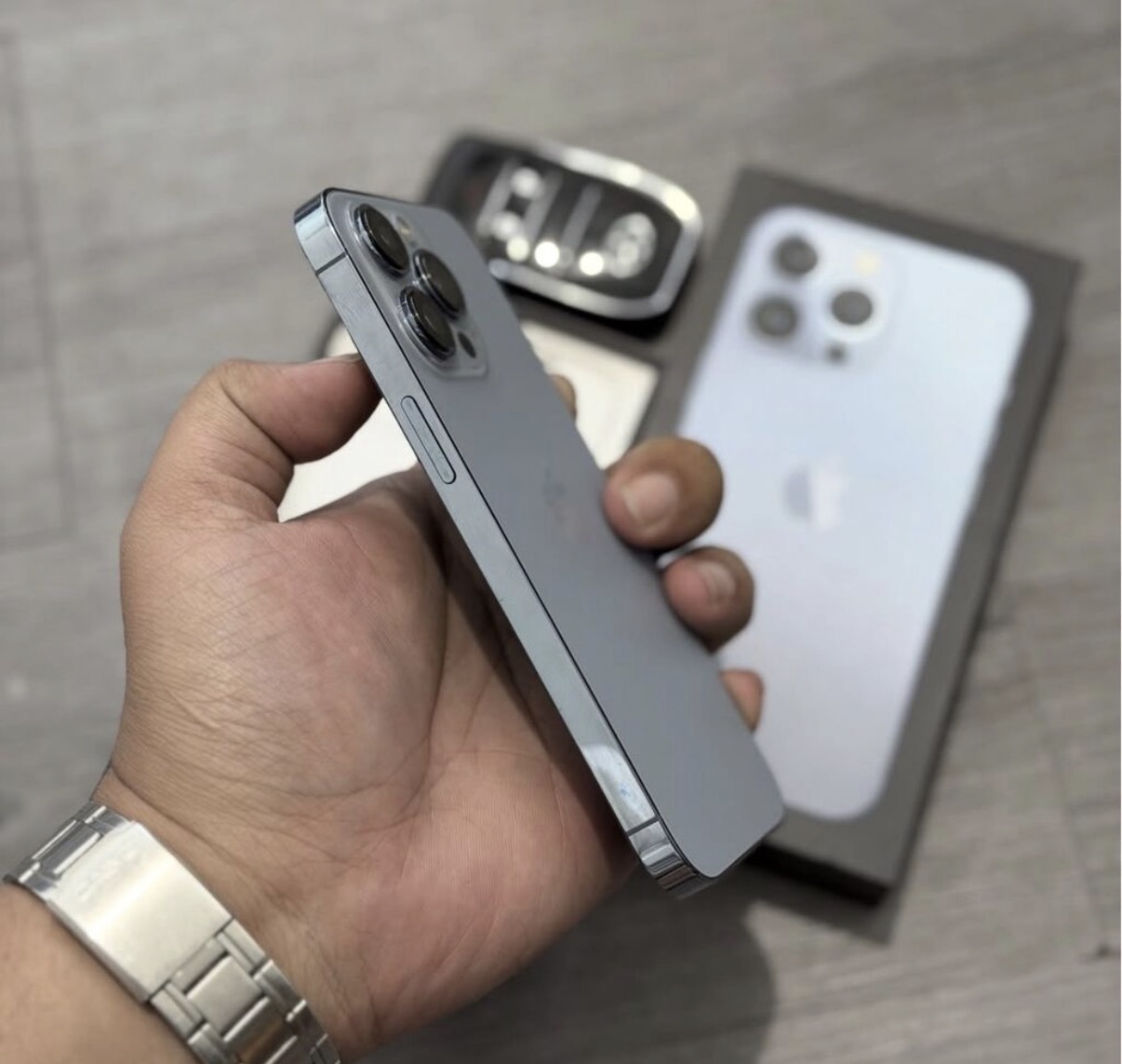 IPhone 13 Pro, 128 GB, Sierra Blue, Zəmanət, Simsiz şarj, Face ID - Şəkil 2
