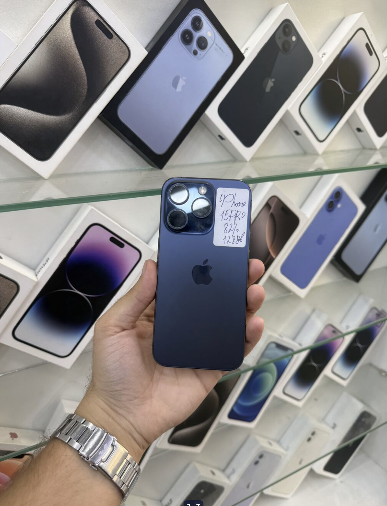iPhone 15 Pro, Blue Titanium, Zemanet, Kredit, Simsiz Sarj. - Şəkil 2
