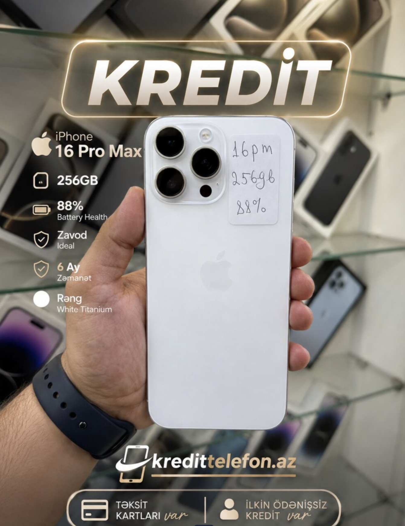 IPhone 16 Pro Max, 256 GB, White Titanium