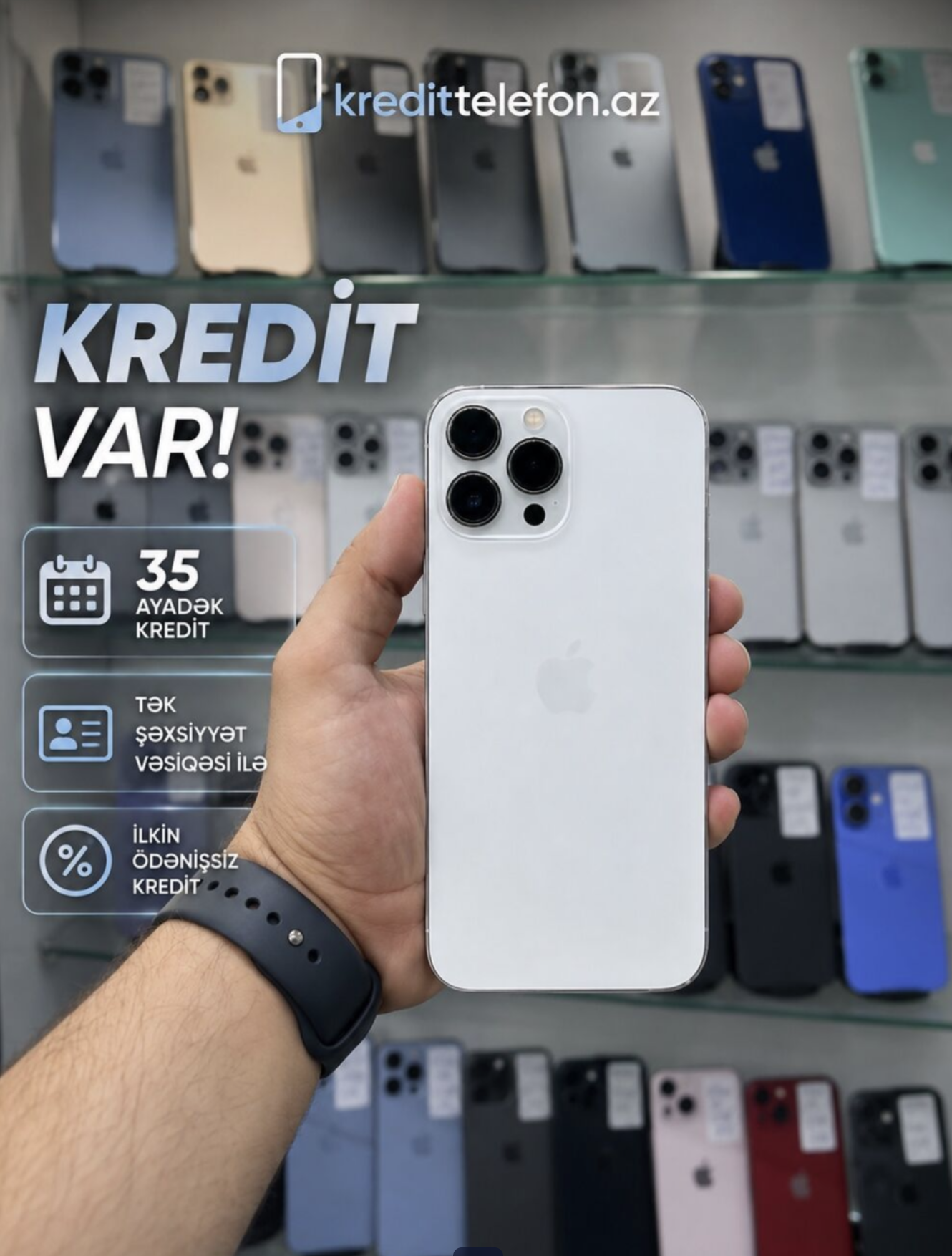 IPhone 13 Pro Max, 256 GB, Ağ, Zəmanət, Kredit, Simsiz şarj