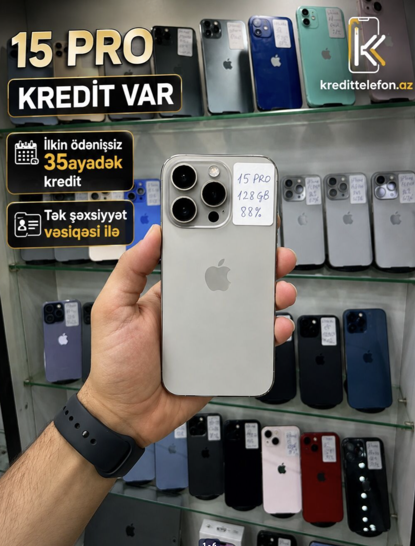 IPhone 15 Pro, 128 GB, Natural Titanium