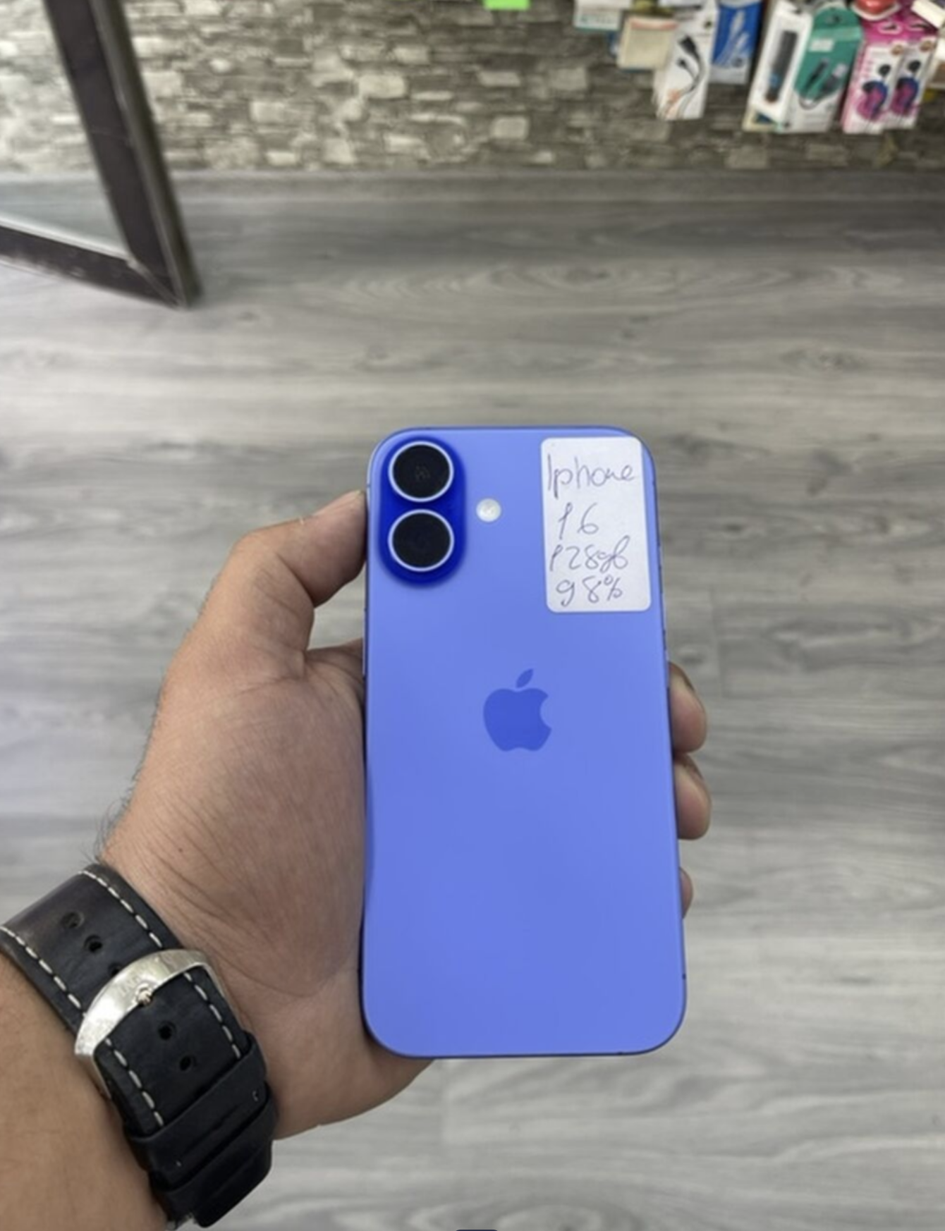 IPhone 16, 128 GB, Göy, Face ID, Razilashma yolu ile