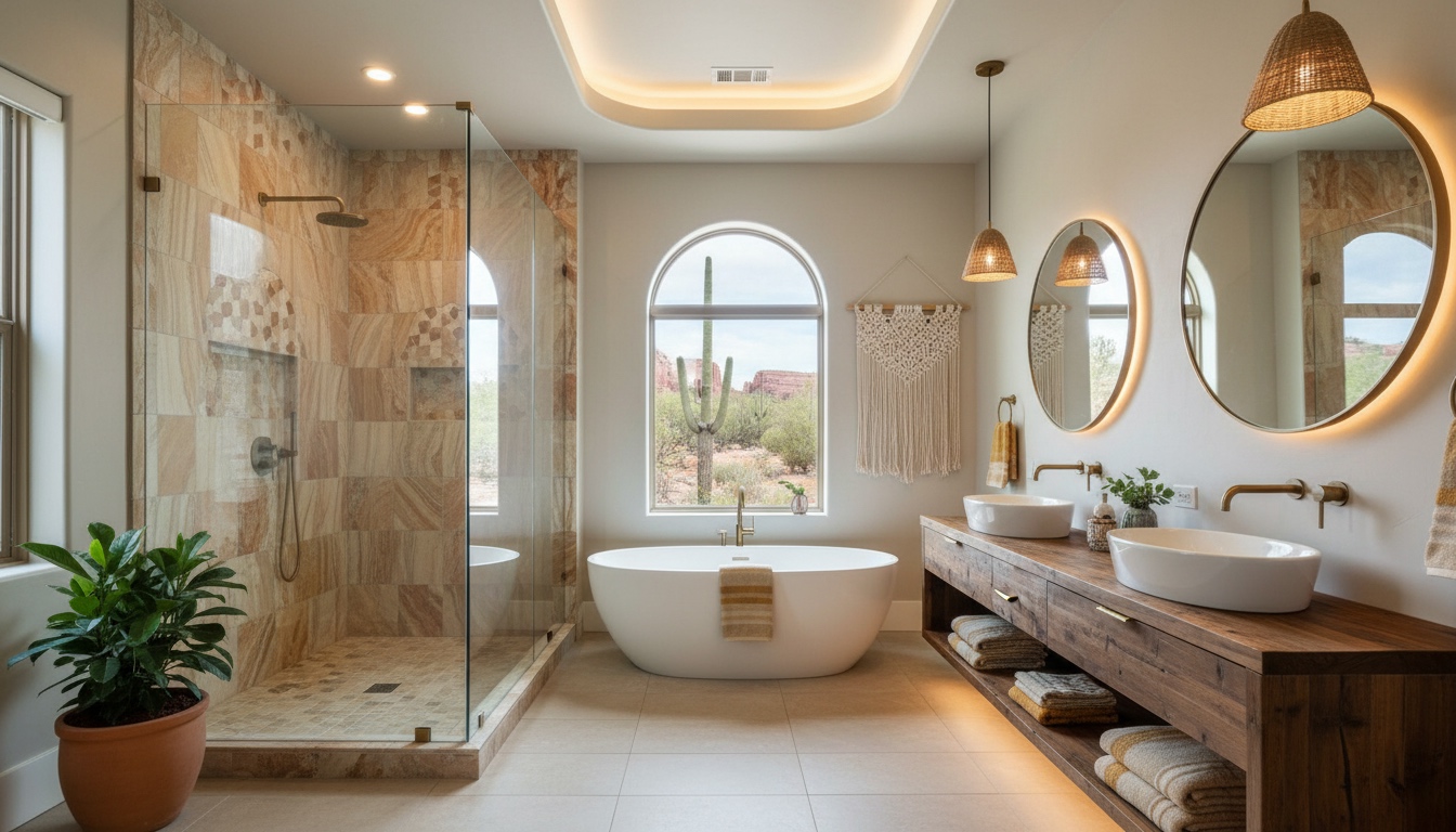 Luxury bathroom remodel in Tucson with walk-in shower