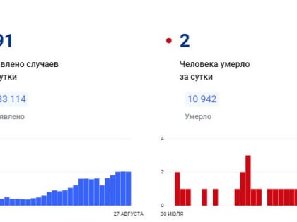 В Красноярском крае за сутки коронавирус обнаружен у 991 человека