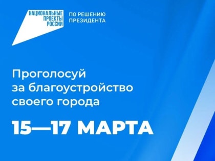 ПРОГОЛОСУЙ ЗА БЛАГОУСТРОЙСТВО 15–17 МАРТА