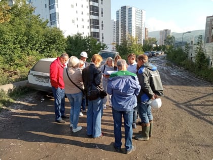 Специалистами проведен ежемесячный объезд строящихся объектов, расположенных на ул. Прибойная в г. Красноярске