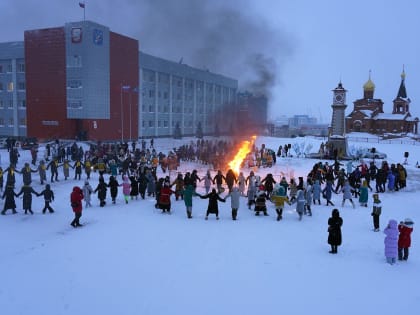 Дудинцы встретили солнце