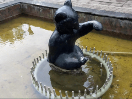 Фонтан «Мишка» запустили в Первомайском сквере Новосибирска