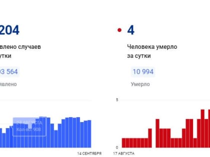 В Красноярском крае за сутки коронавирус обнаружен у 1 204 человек