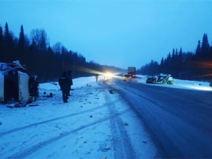 В Красноярском крае «Приус» вылетел на «встречку» и врезался в грузовик: погибла женщина и пострадали двое детей