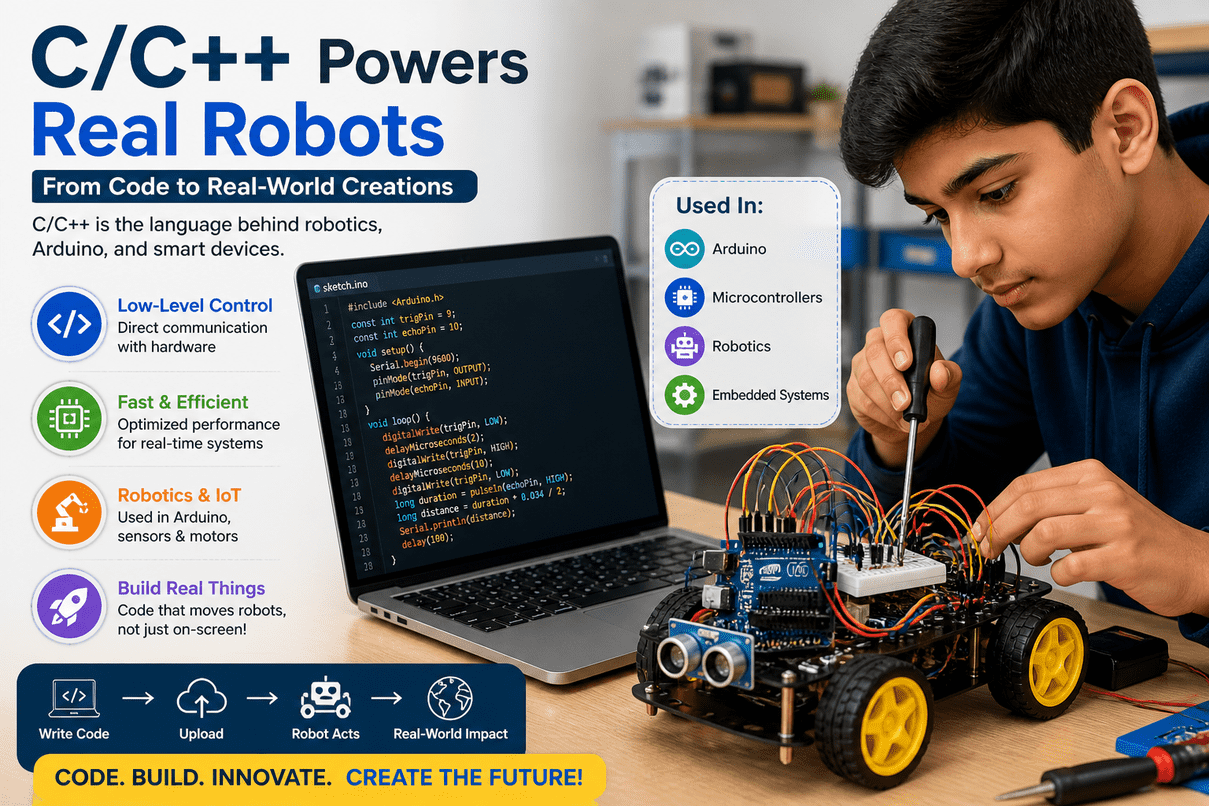 C/C++ - The Hidden Foundation (Robotics + Arduino) - StepSTEM Blogs