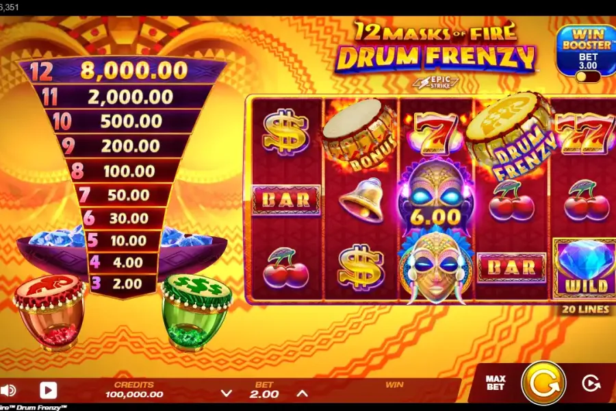 12 Masks of Fire: Drum Frenzy