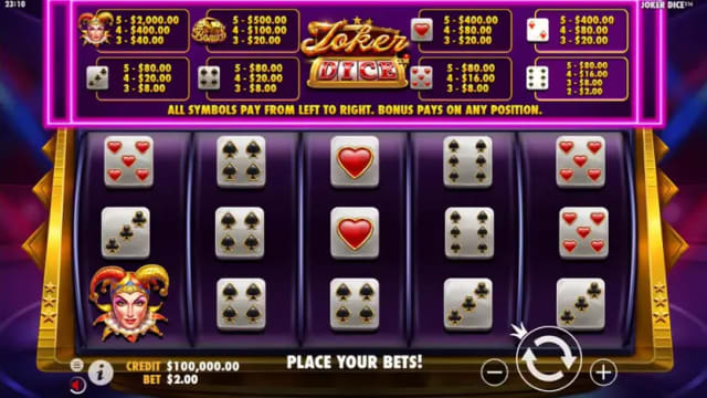Joker's Jewels Dice