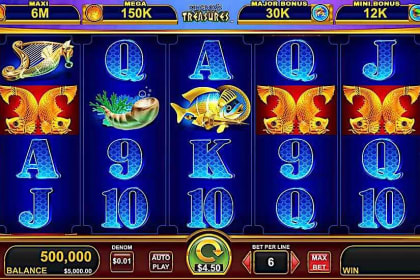 Ocean Spin Kingdom's Treasures gameplay image