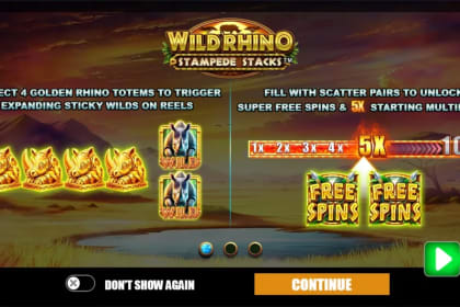 Wild Rhino Stampede Stacks gameplay image